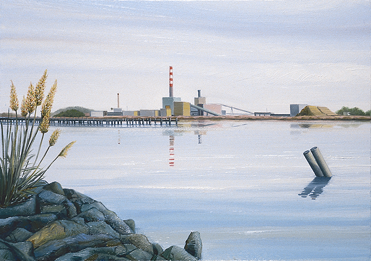 Simpson Pulp Mill, 1999, oil on panel, 5 inches x 7 inches 